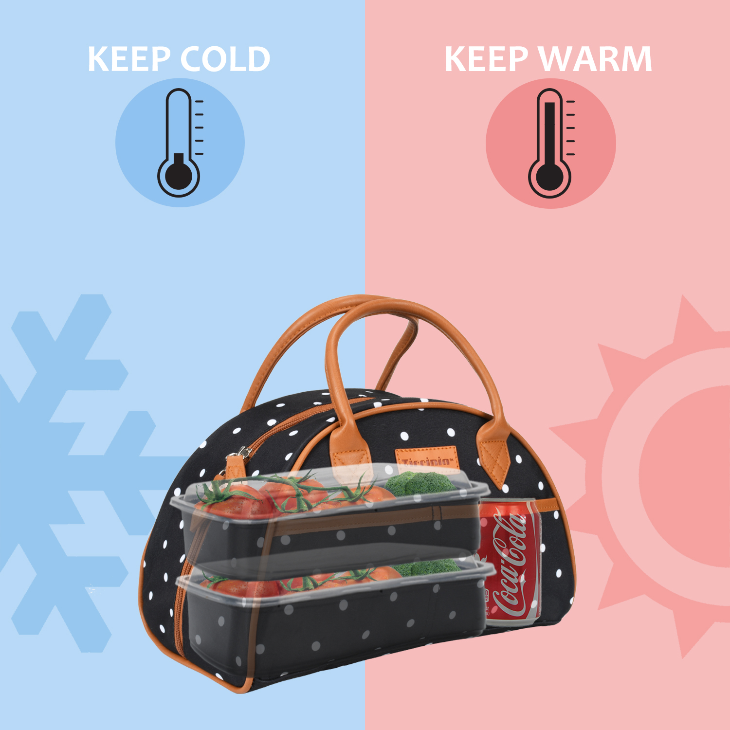 Insulated Lunch Bag Cooler Bag Tote Lunch Box Work Picnic for Women Men